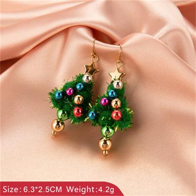 New Fashion  Christmas Tree Earrings for Women Charms Jewelry Brincos Christmas Day Girl Gift