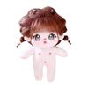 Niannyyhouse 20cm Plush Caramel Girl with Fried Black No Regular Cotton Hair, Hair, Attributes, Body, Doll, Dress-Up (11-Skeleton Included)