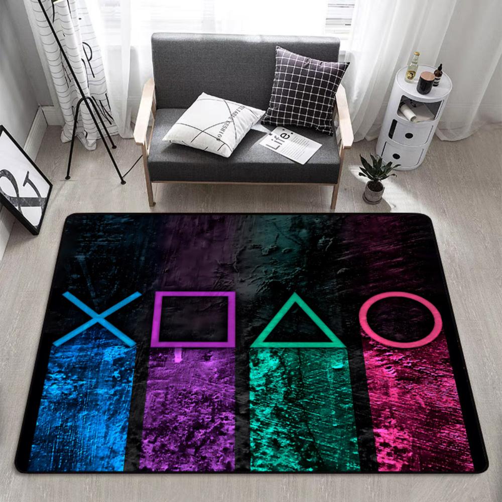 New Gaming Controller Carpet for Living Room Sofa Decor Rug Man's Cave Game Room Chair Floor Mat Bedroom Bedside Soft Rug Gifts