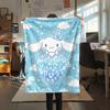 1PC Cinnamoroll Print Flannel Blanket, High Quality All Seasons, Home Decor, Warmth and Comfort, Perfect for Christmas Gifts
