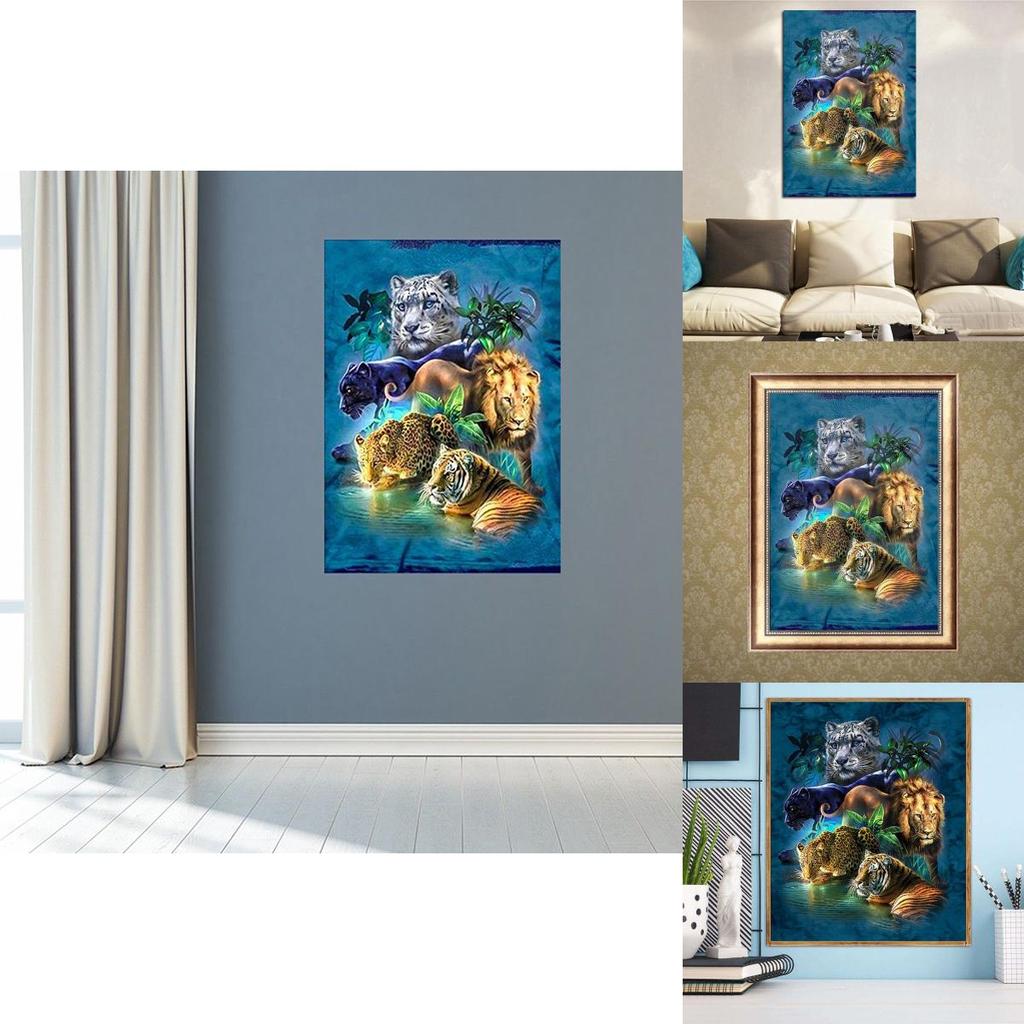 Exquisite 30x40cm Diy Dimond Painting With Four Holy Beasts Full Drill Canvas