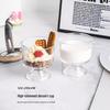 Minimalist Transparent Stemmed Dessert Glass