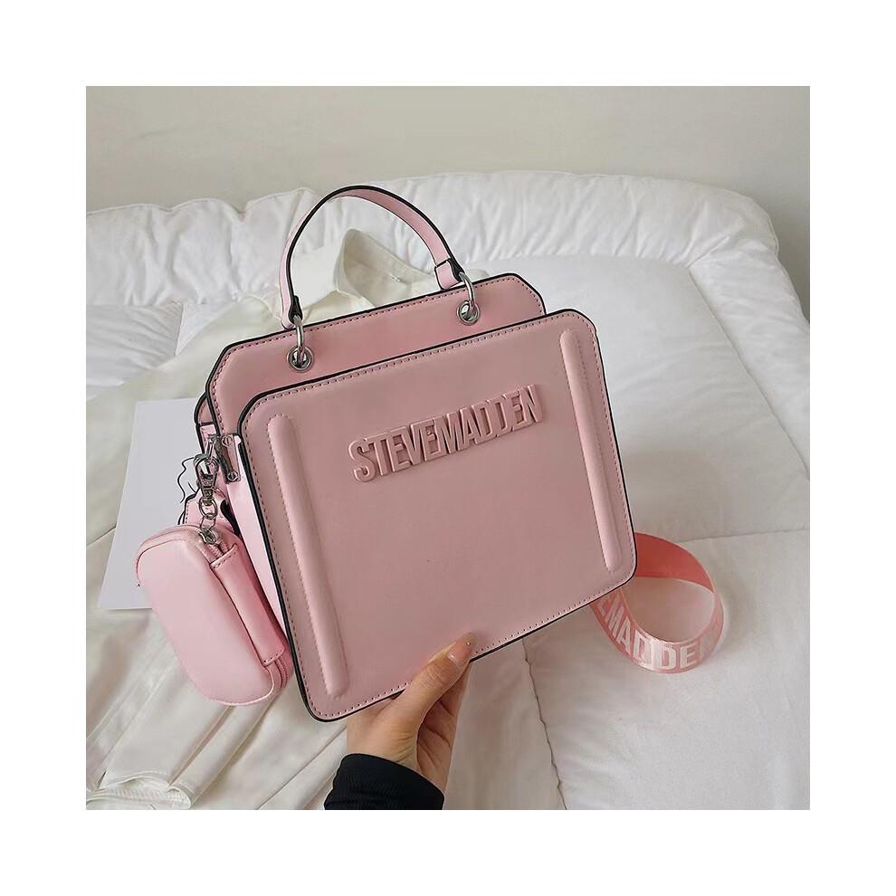 (Rosa) Borsa quadrata moda da donna Steve Madden