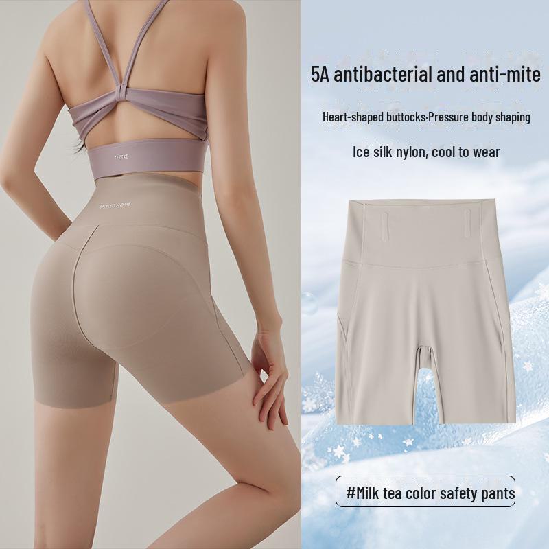 Lulu Women's High Waist Shark Yoga Shorts - Thin, Summer Sports Cycling Pants