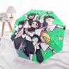 1pc Outdoor Umbrella with Demon Slayer Characters, Automatic Opening/Closing, Portable 3-Fold Design, 8-Bone Iron Frame, Festive Gift for Fans, T