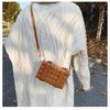 2025 Spring Box Bag New Fashion Personality Small Square Bag Double Belt Chocolate Block One Shoulder Crossbody Bag