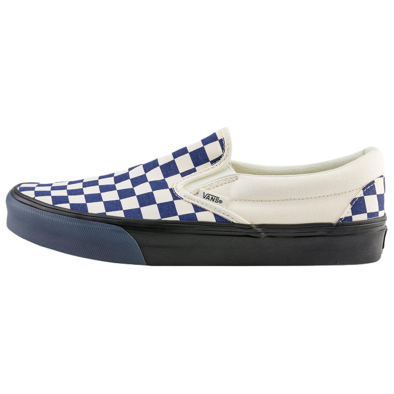 

New Vans CLASSIC SLIP ON Abrasion Resistant Low Top Skateboard Shoes Unisex White Blue VN000EACGJT 41