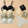 Sexy Half-cup Lace Suit for Small Chest, Non-empty Cup Underwear for Women, Gathered Anti-sagging Bra
