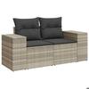VidaXL Salon de Jardin avec Coussins 7 pcs, Canapés de Terrasse, Ensemble de Meubles de Patio, Mobilier d'Extérieur, Gris 3222311