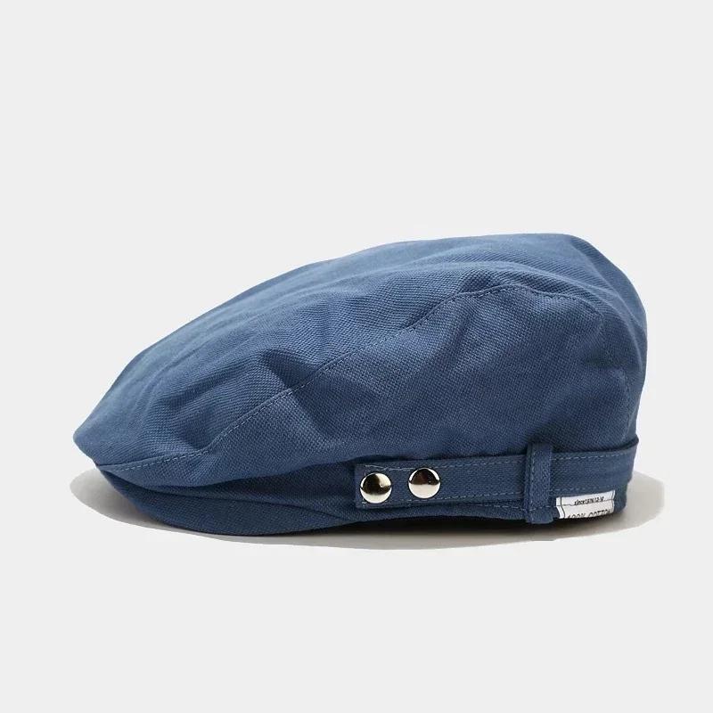 British Style Berets Hat Men Streetwear Trend Newsboy Hat for Women Flat Peaked Caps Cotton Duckbill Cap Spring Autumn Bonnet