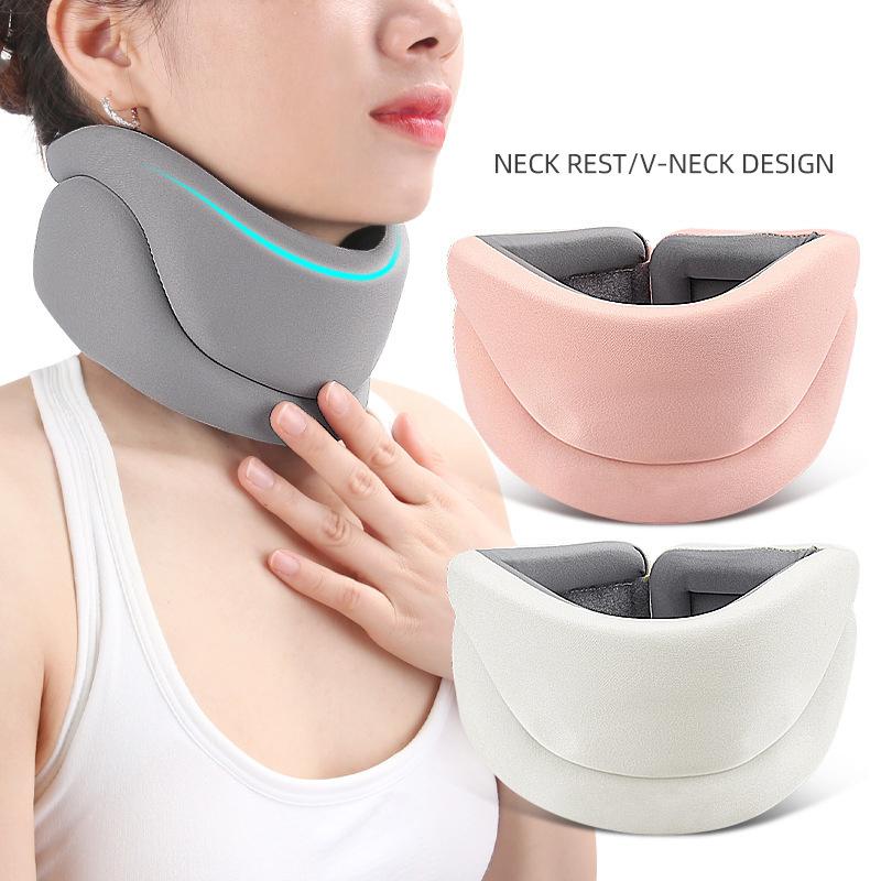 Attelle cervicale en soie glacée pour la migraine Collier cervical Soulage la douleur et la pression cervicale Support de cou souple