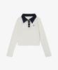 Solteuaenchokollis Contrast Collar Knit Ivory 4W2416001
