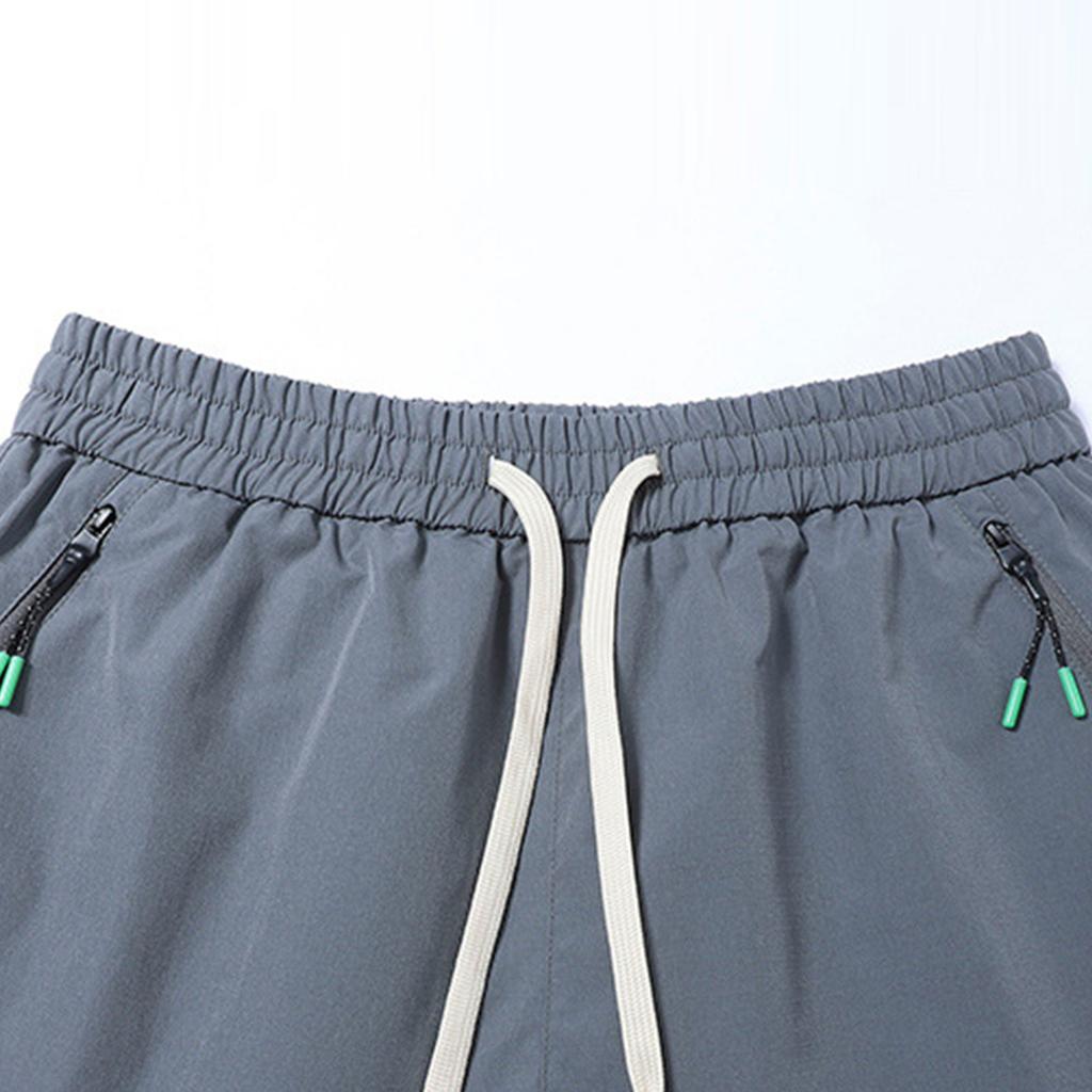 Men's Drawstring Breathable Outdoor Sports Straight Leg Five Point Pants