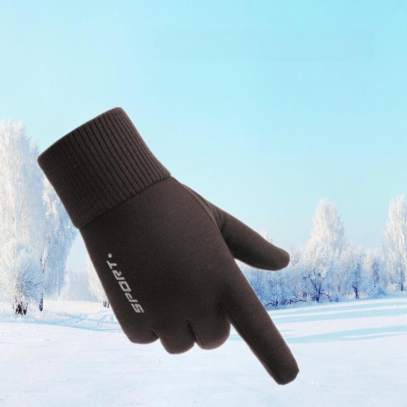 Warm Touchscreen Winter Cycling Gloves - Velvet Lined, Windproof, Thick, Heated Fitness Gear