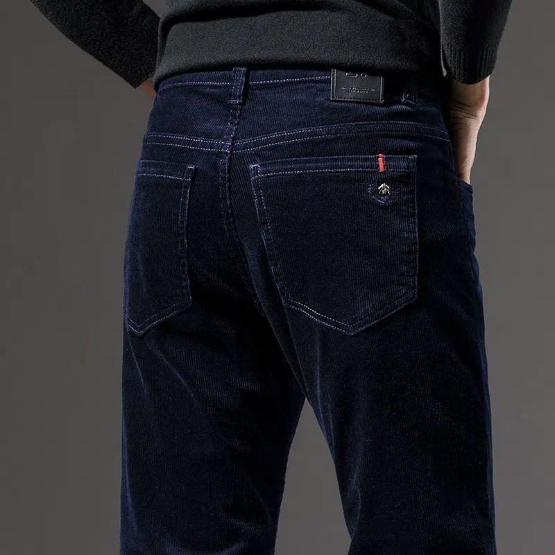 Corduroy Jeans Men's Middle-aged High-end Loose Straight Large Size Casual Men's Pants Spring Business Long Pants Men