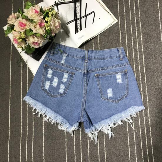 Women's High Waisted Cut Off Denim Shorts Ripped Distressed Frayed Hem Jeans Shorts Summer Stretchy Hot Short Pants