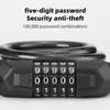 BG-4119 1.1m Bicycle Steel Cable Security Lock 5 Digit Password Anti-theft Bike Lock