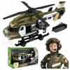 Interactive Military Toy Helicopter Winch Lights Sounds