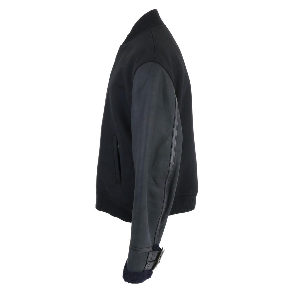 LOEWE Excellent condition 24 Stainless Steel wool and lambskin bomber jacket Jacket 50 blackUsed