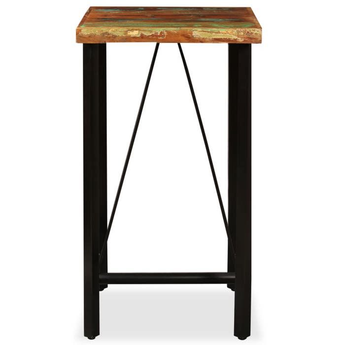 VidaXL Table de bar Bois de récupération massif 60 x 60 x 107 cm
