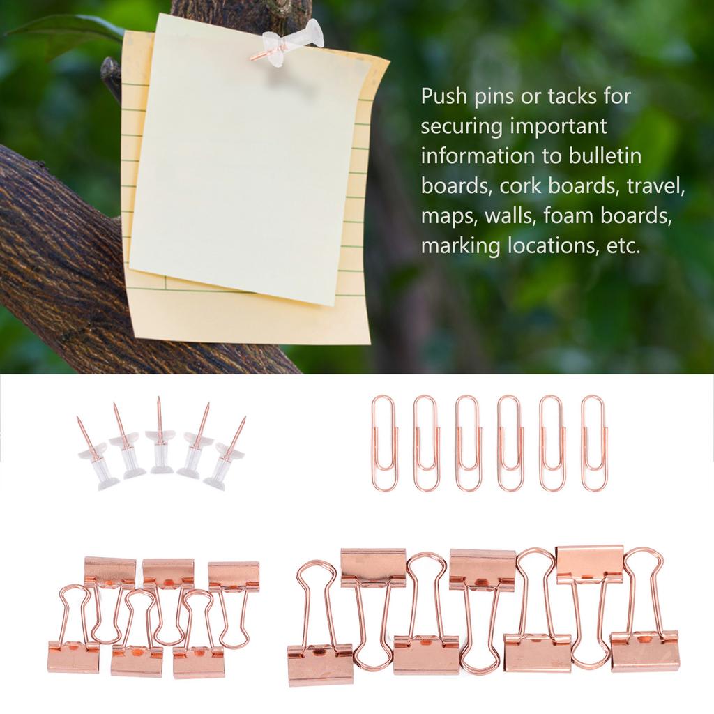 Clips Kit Colored Metal Antirust Push Pins Paper Clips Sets Paper Storage Decoration Supplies