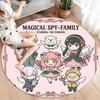 Spy Family Round Area Rug Carpet Rug For Living Room Bedroom Sofa Playroom Decor Nonslip Floor Mat