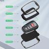 Styling Mouldings Zinc Alloy + Leather Car Key Case for Toyota Corolla Hybrid 2021 Rav4 Land Cruiser Prado Camry Highlander Priu