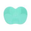 Silicone Apple-Shaped Makeup Brush Cleaning Pad with Suction Cups