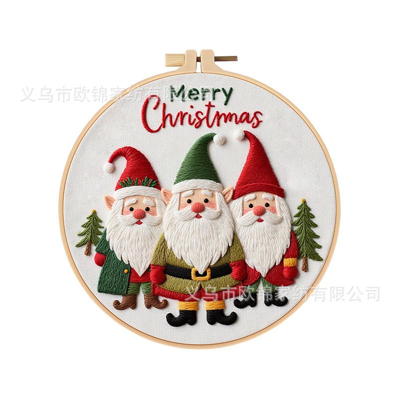 Новая вышивка Сделай сам Ручной работы Материал Сумка С Рождеством Подарок Diy embroidery kit - no hoop