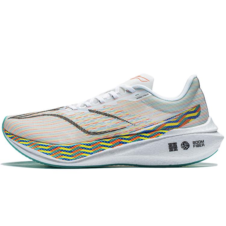 New LiNing Feidian 3 Challenger Cushioned Wear Resistant Breathable Low Top Running Shoes Men's White ARMT037-17