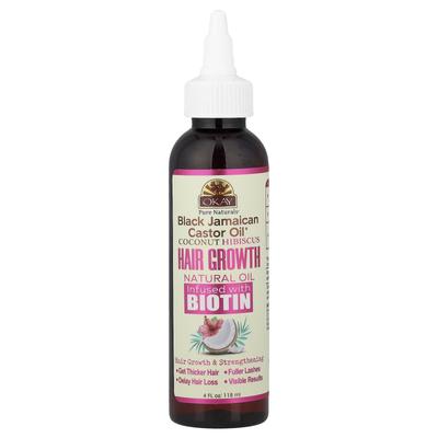 Black Jamaican Castor Oil®, Coconut Hibiscus Hair Growth Stimulator with Biotin, 4 Fl Oz (118 Ml)
