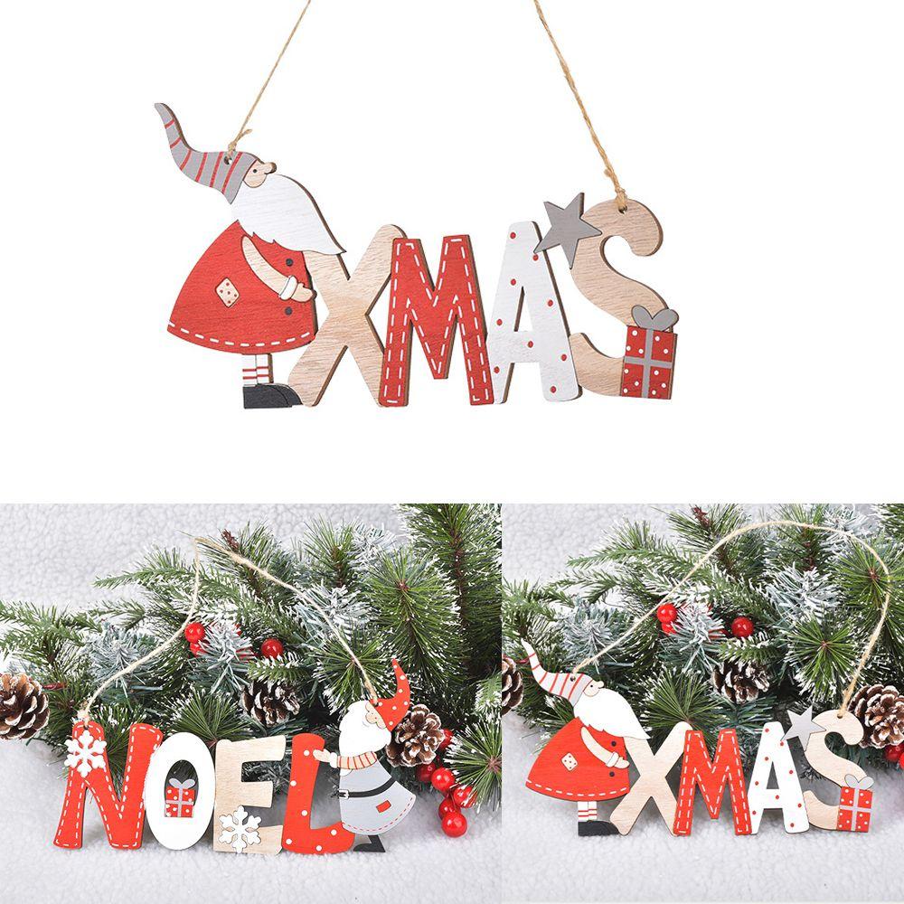 

Санта-Клаус Изделия из дерева Рождественская елка Рождественский подвесной кулон Рождественские украшения Деревянные украшения