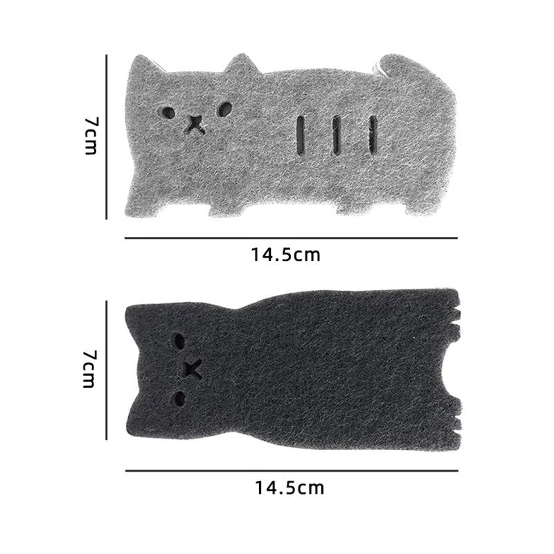 4Pcs Cat Sponge Scouring Strong Water Absorption Dishwashing Sponge Rust Cleaning Tool Washing Dishes Kitchen Gadgets