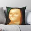 Fat Mona Lisa Square Pillowcase Polyester Linen Velvet Printed Zip Decor Sofa Cushion Cover