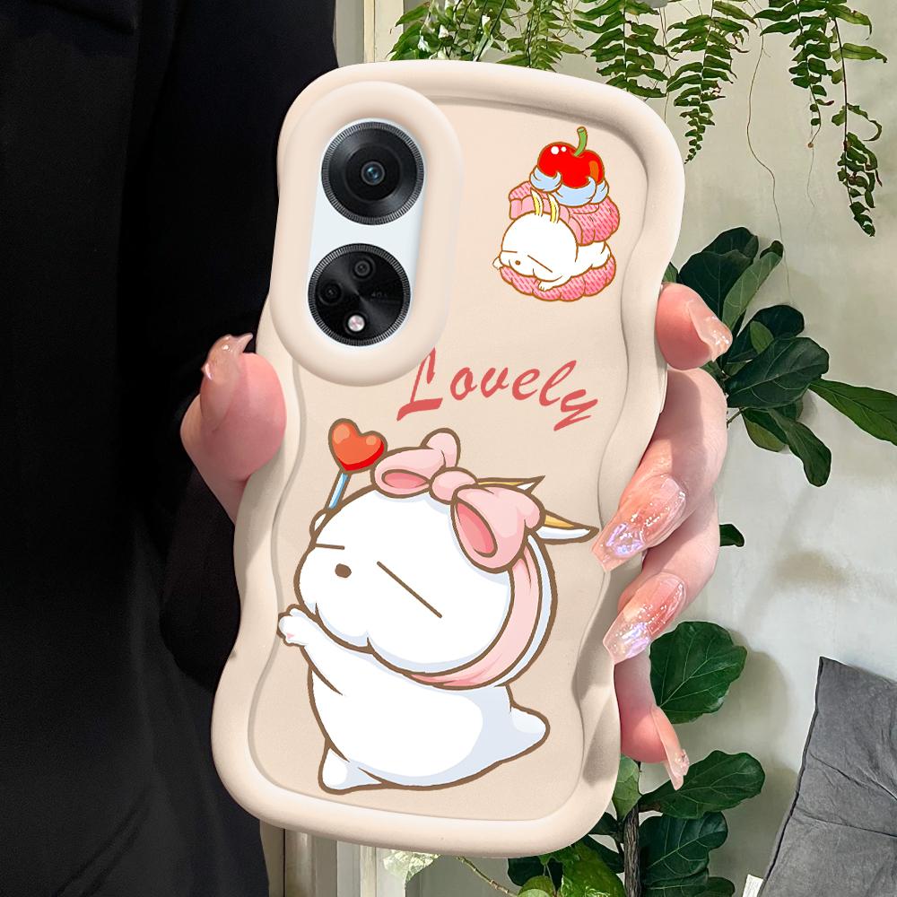 

Окрашенный узор Big Wave Edge Мягкий силиконовый материал Macaron чехол для телефона противоударный защитный резиновый чехол для OPPO Reno Realme Realme C20A белый