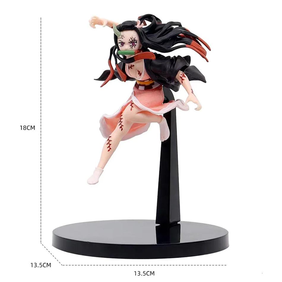 Demon Slayer Anime Battle Mode Figure Stove Door Charcoal Master Apricot Shoulang My Wife Shanyi Handheld PVC Model Toy Ornament