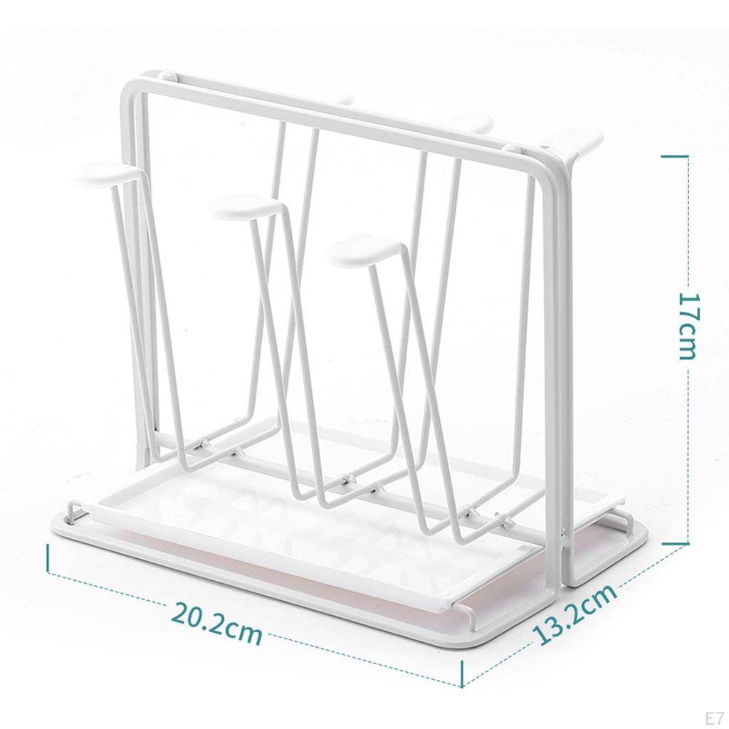 Coffee Mug Holder 6 Hook for Counter Tabletop Display Rack