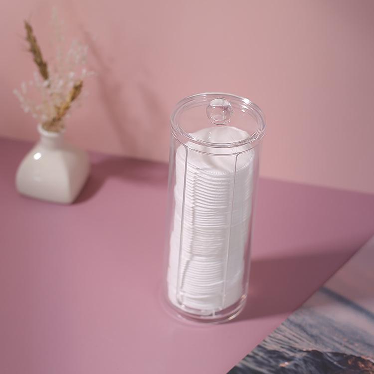 Dustproof Cotton Swab and Makeup Remover Storage Box with Lid