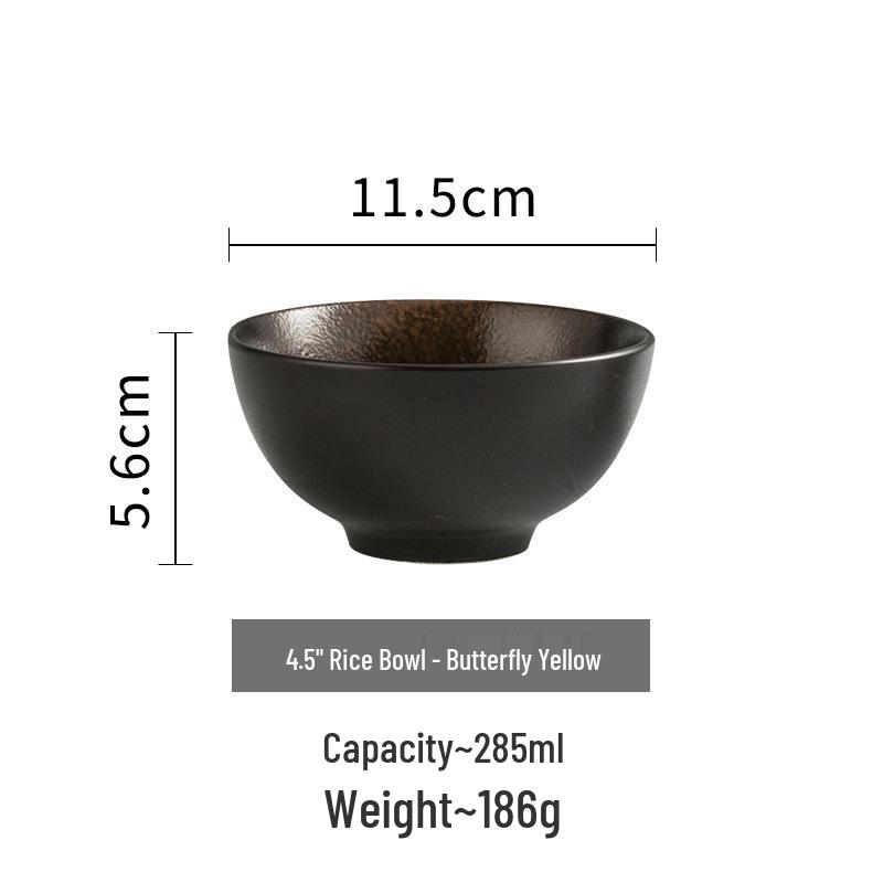Bol Japonez din Ceramică pentru Orez și Mic Dejun - Simplu, Mic, Design Creativ pentru Utilizare Acasă și în Restaurant
