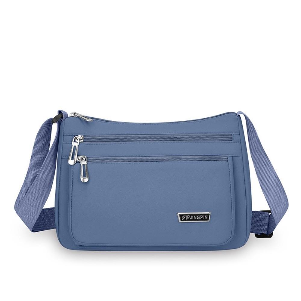 Waterproof Shoulder Messenger Bag Lightweight Middle-aged Women s Nylon Bag  Commute синий