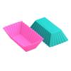 Silicone Rectangular Reusable Cupcake Maker Muffin Cup Baking Mould Jelly Cake Molds Kitchen Pastry Tool 12Pcs
