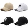 Letter H Embroidery Baseball Cap Outdoors Breathable Sun Protection Peaked Hat