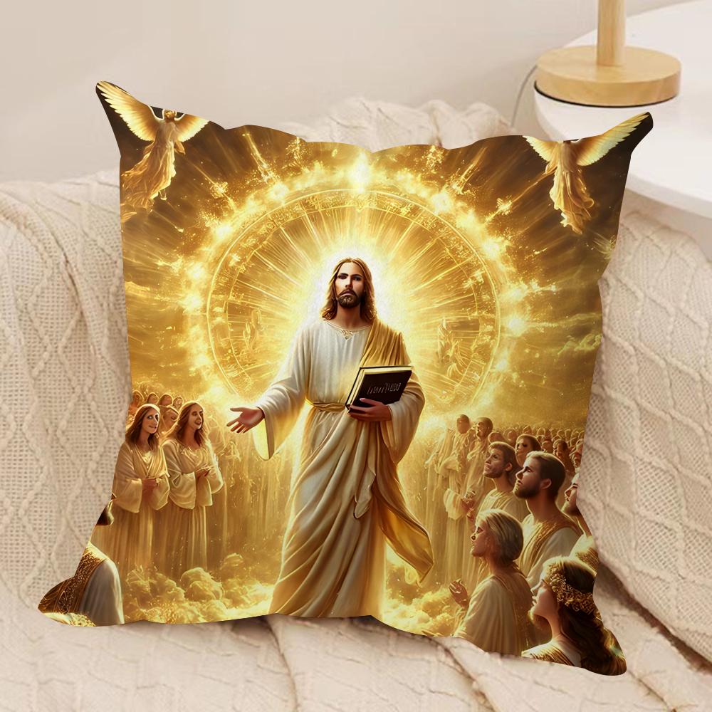 Jesus Christlich Cool Kissenbezug Seidiger Kurzer Plüsch Unsichtbarer Reißverschluss Staubdicht Sofakissenbezug Für Heimdekoration