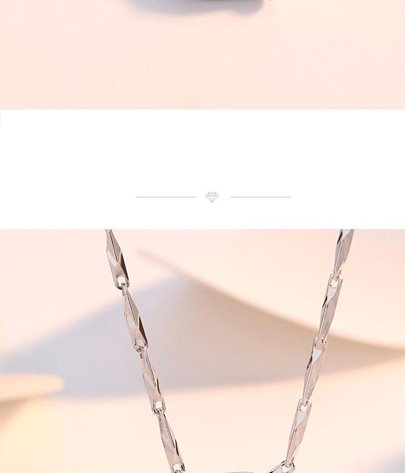 Girlish Heart 925 Sterling Silver Clavicle Necklace - Love Heart Pendant Gift for Women: Christmas, Valentine's, Student, Girlfriend