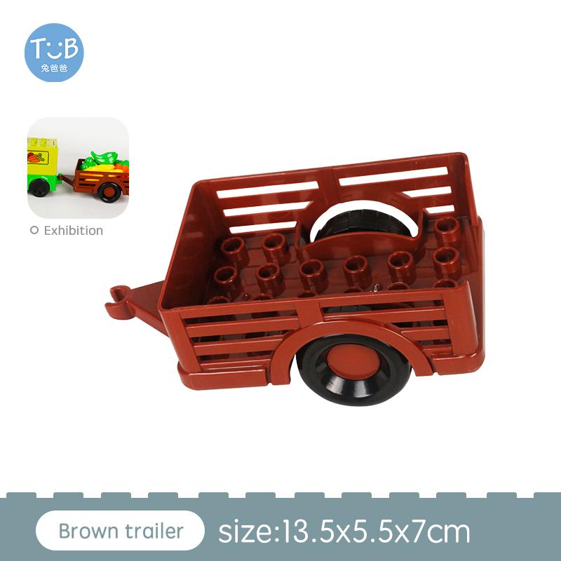 Big Size Block Bricks Train Tracks  Traffic Stop Lights Straight Duploes Black Accessories Diy Hot Toys For Children Baby Gift