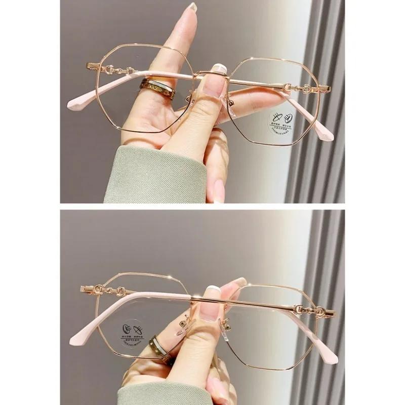 Ultralight Eyeglasses Female Male Anti- Blue Ray Polygon Frames Glasses Anti-radiation Glasses Korean Ultralight Eyeglasses