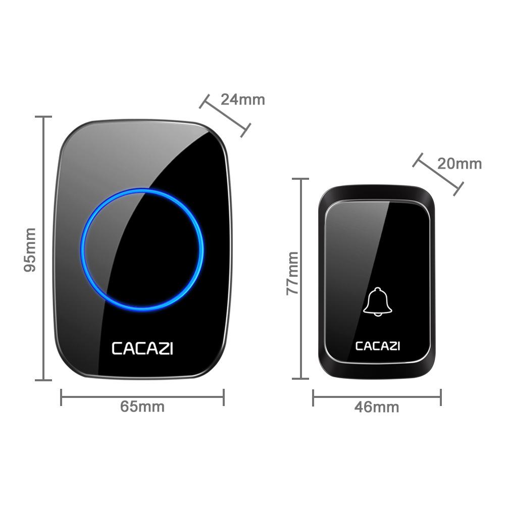 Smart Wireless Waterproof Doorbell, Battery Powered, Plug-Free