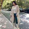 Abrigo de Lana Gris de Alta Gama para Mujer Coreano - Estilo Hepburn Otoño/Invierno 2025 Longitud Media