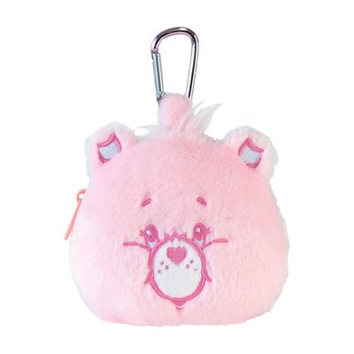 Tees Factory Care Bears Plush Zipper Pouch with Carabiner, Cheer Bear, H100 X W108 X D60mm, CB-5549042CB