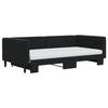 VidaXL Lit de jour avec lit gigogne et matelas noir 100x200 cm velours 3196726